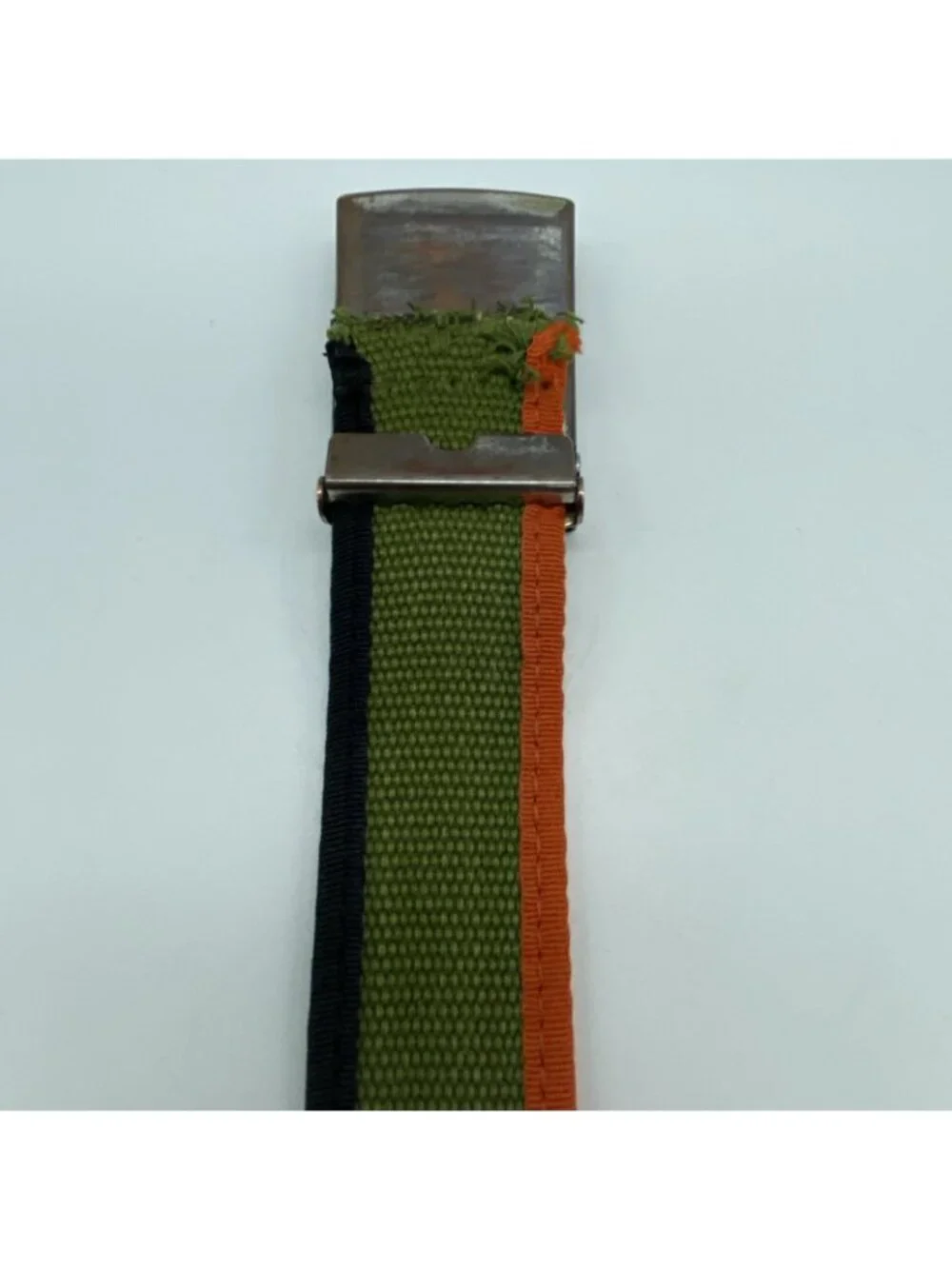 Diamond Green Black Orange Slip Thru Adjustable Belt Men’s Size M